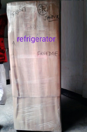 Refrigerator packed for safe transit