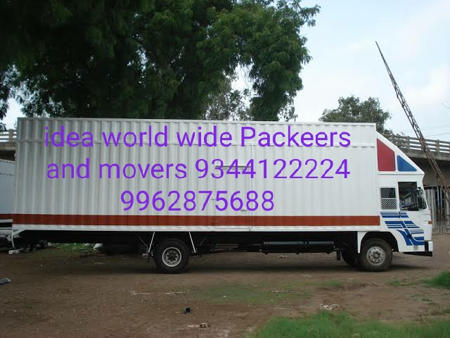 Our moving truck on the road