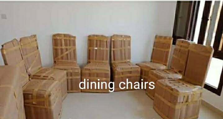 Dining chairs packed with care